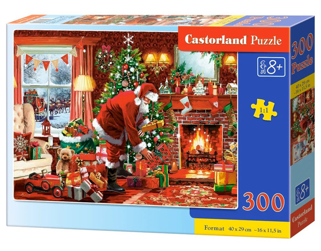 Puzzle 300 Układanka Święta MIKOŁAJ Prezenty Boże Narodzenie 8+ Castorland
