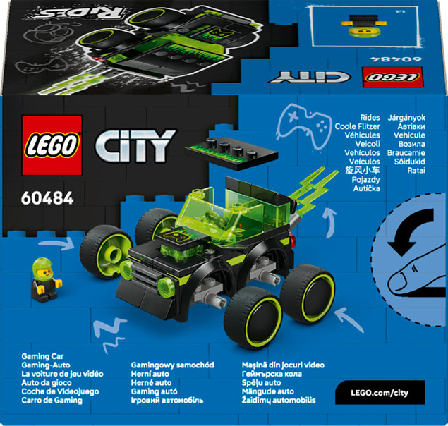 LEGO City 60484 Gamingowa Wyścigówka | Neonowe Auto 5+
