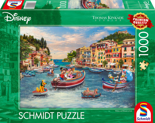 Schmidt Spiele Puzzle 1000 el. KINKADE Myszka Miki & Minnie Wakacje we Włoszech Disney PQ