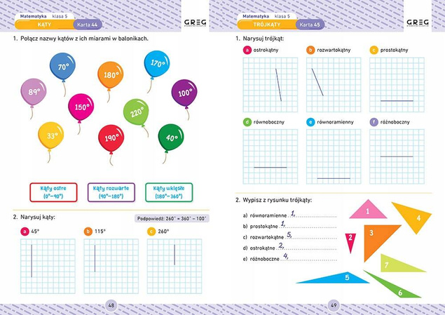 Matematyka Karty Pracy W Szkole I W Domu Klasa 5 SP Greg