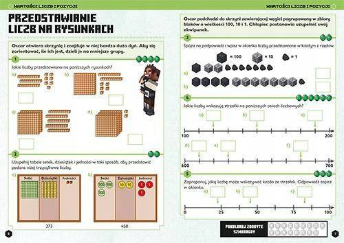 Minecraft Matematyka Megazadania D. Lipscombe L. Bovey 9+ HarperKids