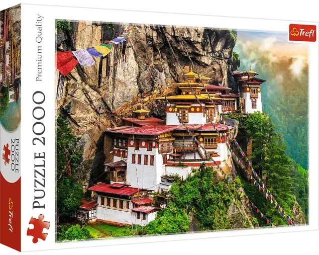 Puzzle 2000 Krajobraz Tygrysie gniazdo, Bhutan 27092 Trefl