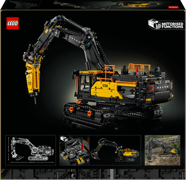 LEGO Technic 42215 Koparka Volvo EC500 Hybrydowa z Zmechanizowanymi Funkcjami dla Dorosłych