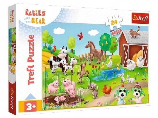 Puzzle Trefl 24 maxi Bobaski i zwierzęta