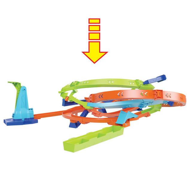 Hot Wheels Action Tor Zakręcone Tornado HTK16 z Autkiem