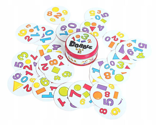 Dobble 1 2 3 Dooble Duble Doble Gra Karciana Rodzinna 3+ Rebel 8085