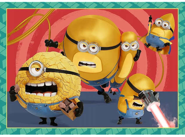 Puzzle 4w1 Minionki Zwariowane – Trefl