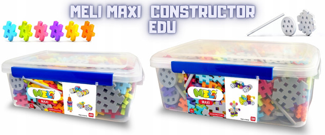 KLOCKI MELI MAXI CONSTRUCTOR EDU 700 elementów Duży Zestaw Konstrukcyjny dla Maluchów