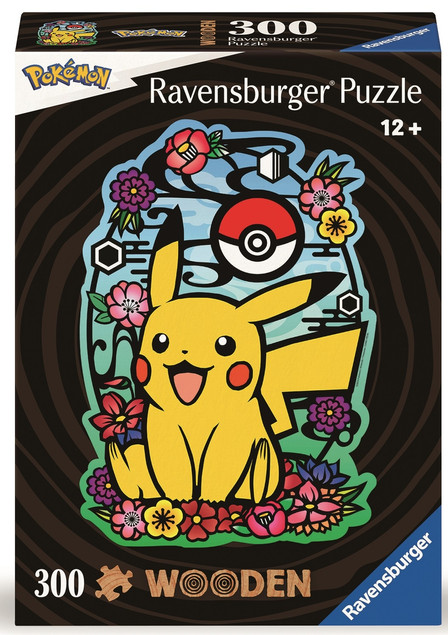 Puzzle Ravensburger 300 elementów 120007616 Drewniane puzzle Pikachu 300 elementów