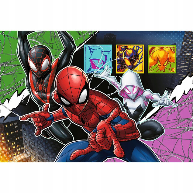 Trefl Puzzle 100 el. Spiderman Bohaterski Pająk + Plakat Kolekcjonerski
