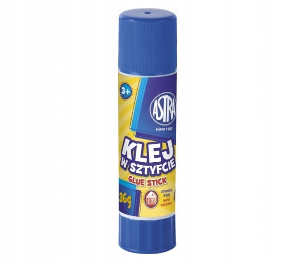 Klej w sztyfcie 36g Astra - przezroczysty bezpieczny
