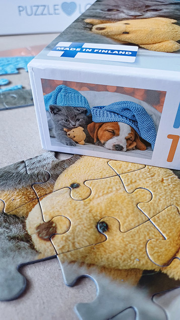 Puzzle 100 el. Tactic Słodki Kiciuś i Śpiący Piesek