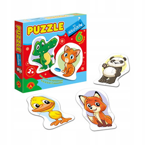 Puzzle Dla Maluszków Zwierzęta 1 Edukacyjne 6 Wzorów 2+ Alexander 1732