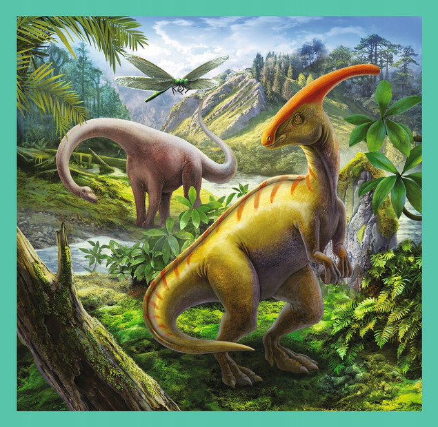 Puzzle 3w1 Układanka Niezwykły Świat Dinozaurów DINOZAURY Gady Trefl 34837