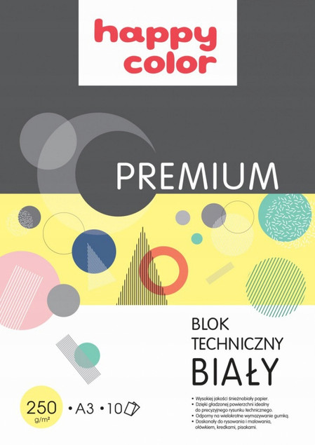Blok techniczny A3 biały 10 kartek