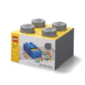 LEGO® Pojemnik Klocek z Szufladą Czwórka Szary – Organizer