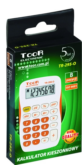 Kalkulator Kieszonkowy Biurowy TOOR TR-295-K