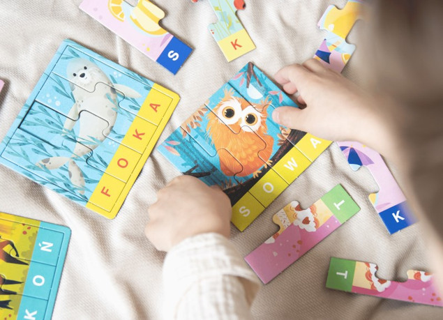 Puzzle edukacyjne Pierwsze słowa – 47 elementów