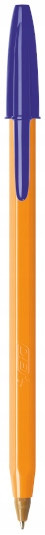 Zestaw 8x Długopis BIC Cristal Orange Fine 0.8mm Niebieski – Precyzyjna Linia