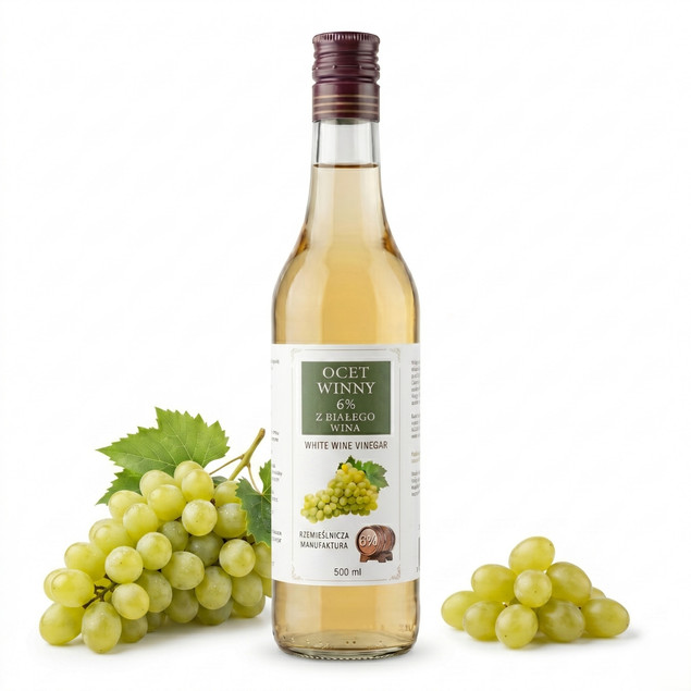 Ocet winny Polbioeco Biały z Białego Wina 500 ml