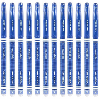 12x Długopis Zmazywalny Niebieski 0,7 mm Wymazywalny Z Gumką Kidea