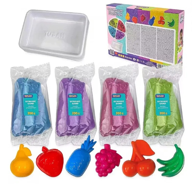Piasek sensoryczny. Zestaw Tubi frutti