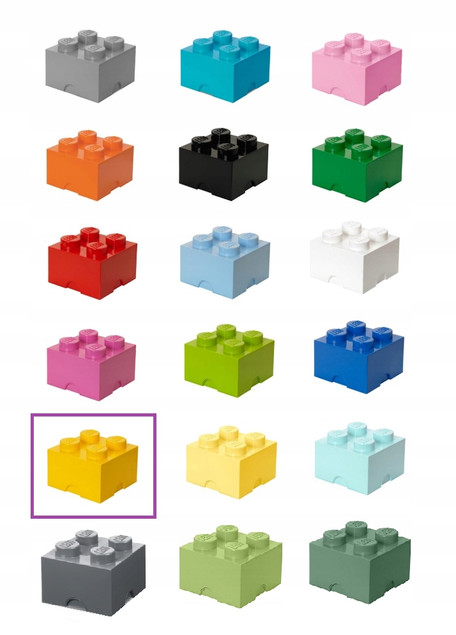 Pojemnik LEGO Klocek 4 Żółty 40031732 – Duży Organizer na Klocki i Zabawki