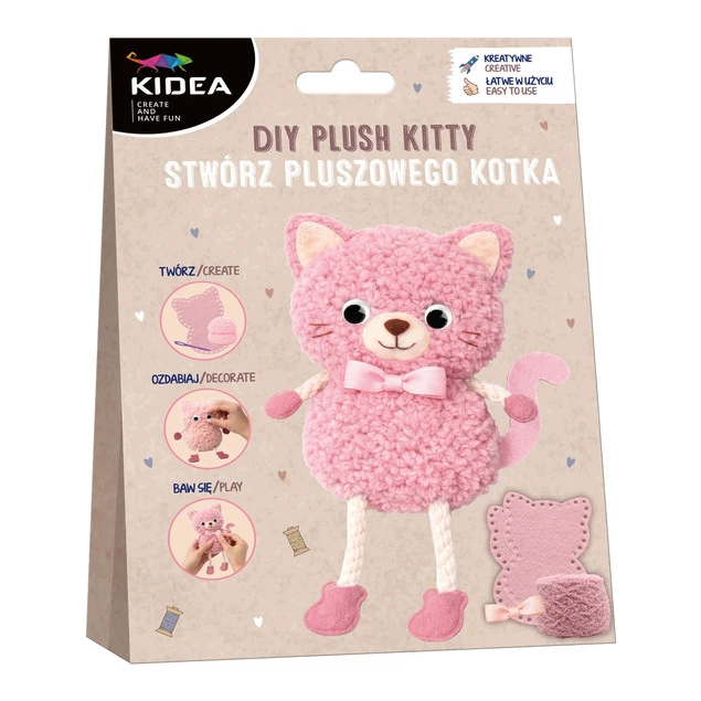 Zestaw Kidea Stwórz Pluszowego Kotka DIY SPLKKA