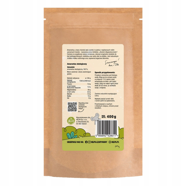 Bio Amarantus 400 g HELPA ekologiczny
