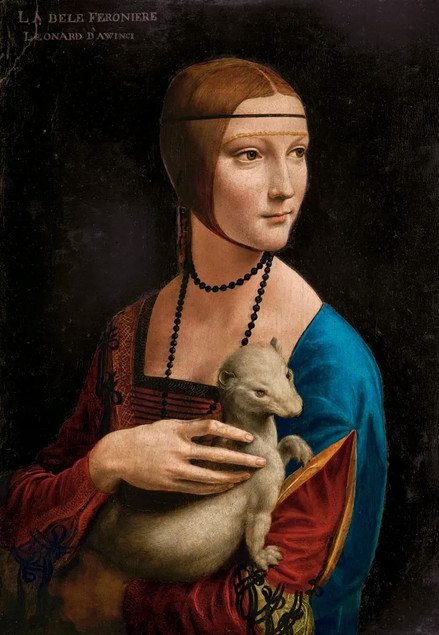 PUZZLE 1000 UKŁADANKA OBRAZ ART DAMA Z ŁASICZKĄ LEONARDO DA VINCI 9+ CASTOR
