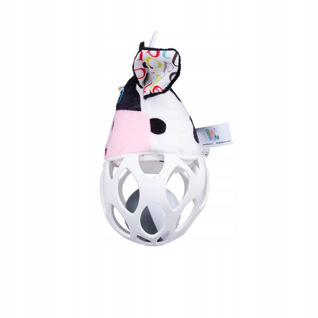 Gryzak z grzechotką Balibazoo Krowa
