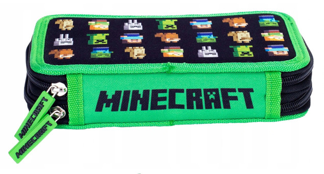 Piórnik poj. bez wyp. 2 klapki Minecraft ASTRA