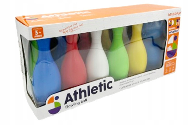 Kolorowe Kręgle Athletic Bowling Ball – Gra Zręcznościowa dla Dzieci