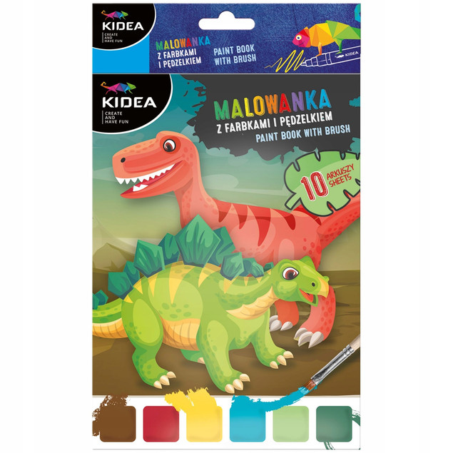 Malowanka z Farbkami i Pędzelkiem | Kidea