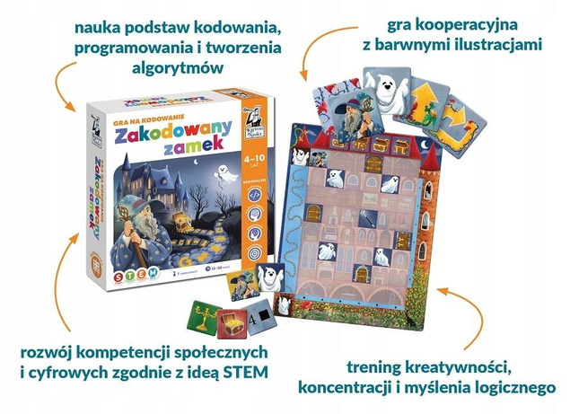 Zakodowany Zamek Gra Planszowa Na Kodowanie Strategiczna 4+ Kapitan Nauka