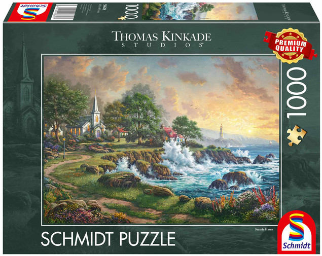 Puzzle Schmidt Spiele 1000 el. Thomas Kinkade: Nadmorski Krajobraz Premium