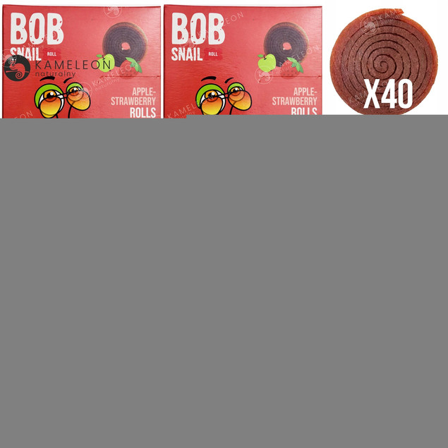 Rollsy Owocowe Jabłko Truskawka Bez Cukru 100g Bob Snail