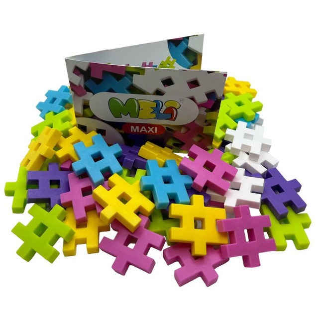 Klocki Meli Maxi Constructor Pink 220 el. Zestaw Konstrukcyjny Różowy