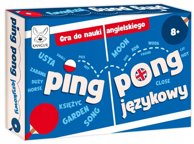 Gra Planszowa Ping Pong Językowy Kangur – Nauka Angielskiego i Refleksu