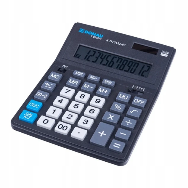 Kalkulator biurowy DONAU TECH K-DT5122-01 - widok z boku