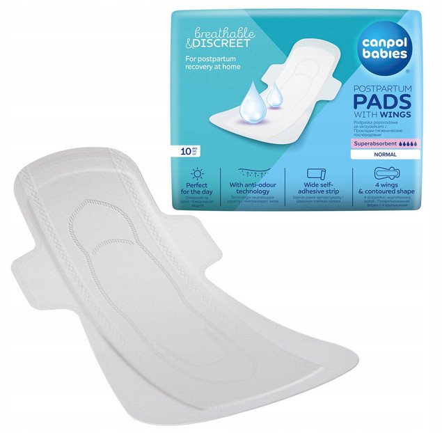 CANPOL Podpaski Poporodowe Zestaw 2+1 DZIEŃ NOC Ze Skrzydełkami