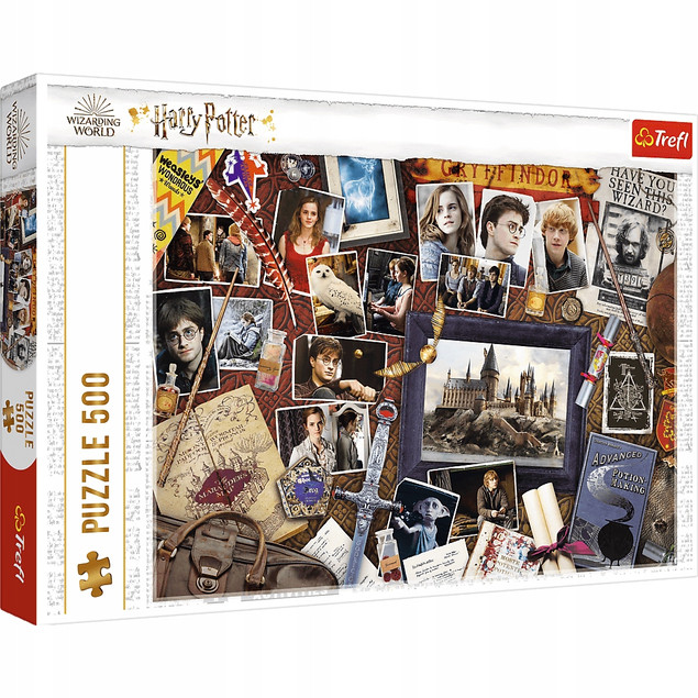 Puzzle 500 Układanka Pamiątki z Hogwartu HARRY POTTER Hermiona Trefl 37400