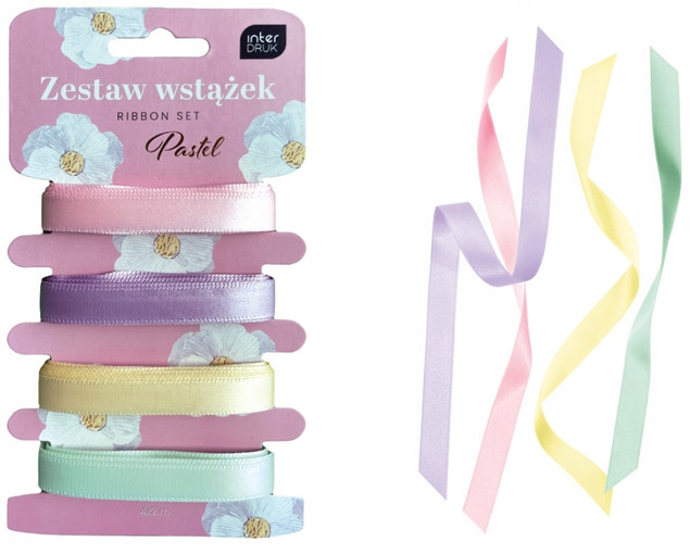 Zestaw WSTĄŻEK Pastelowych Do Dekoracji Interdruk