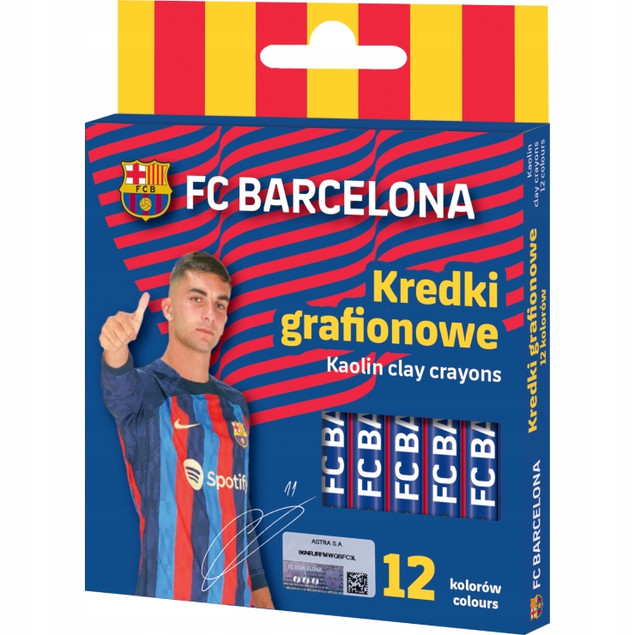 Kredki grafionowe FC Barcelona Lewandowski 12 szt. – Astra