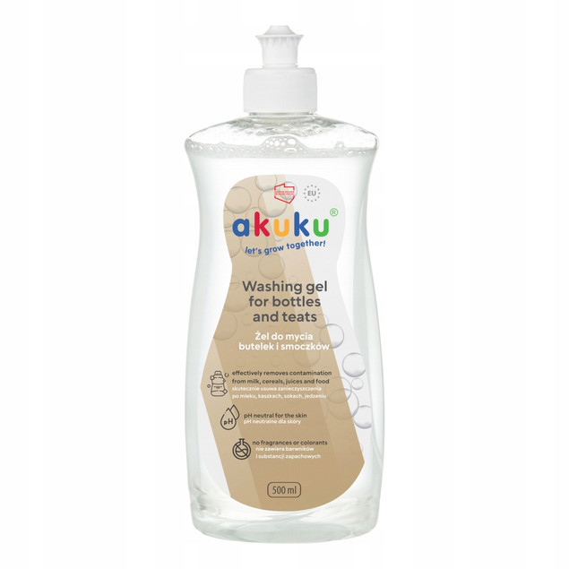 Żel do mycia butelek i smoczków 500 ml Akuku
