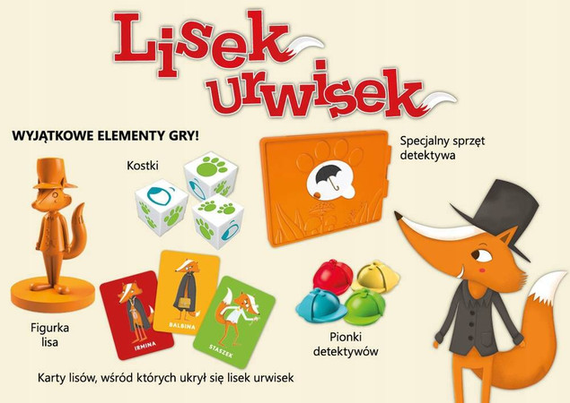 Lisek Urwisek - gra planszowa dla dzieci 5+