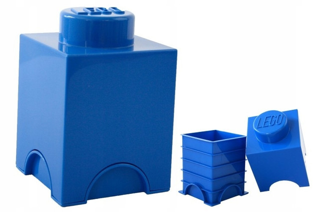 Pojemnik LEGO Storage Brick 1 Klocek Niebieski