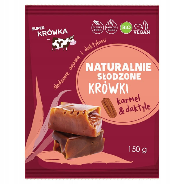 Cukierki Wegańskie Super Fudgio Karmel Daktyle Bezzmleczne BIO 150 g