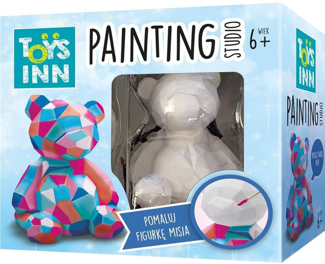 Stnux Painting Studio Figurka Gipsowa Miś Zestaw do Malowania