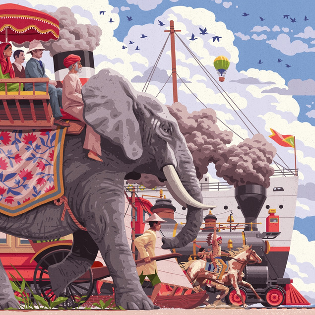 PUZZLE 750 ART&SOUL DOOKOŁA ŚWIATA W 80 DNI